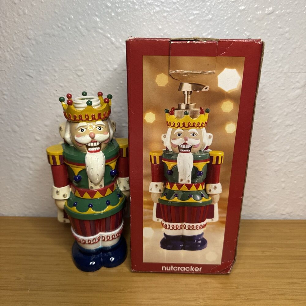 JCPenney Jenny & Jeff Nutcracker Soap Lotion Dispenser Christmas (No Pump Piece)